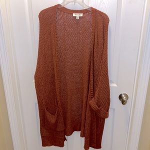 Rust colored cardigan